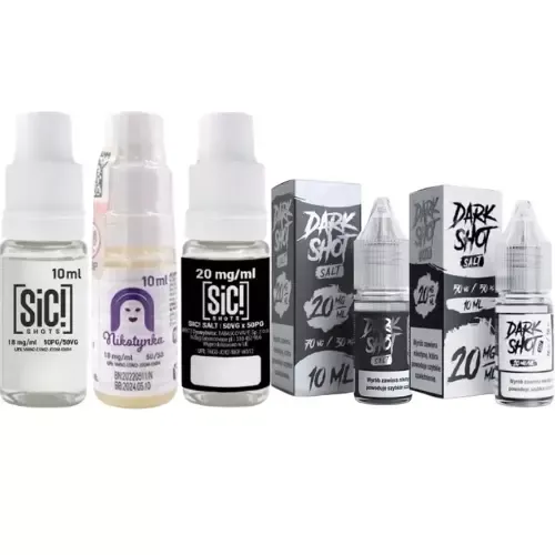 Shot nikotynowy mix 10 ml różne moce