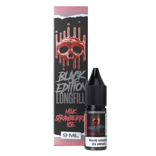  Longfill Dark Line Black - Milk Strawberry Ice 9ml