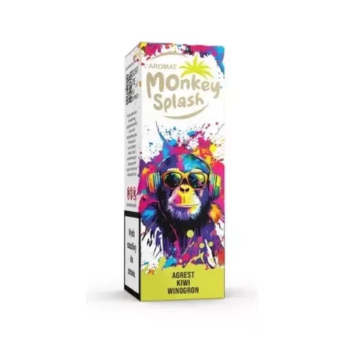 Longfill Monkey Splash 8/10ml - Agrest Kiwi Winogron