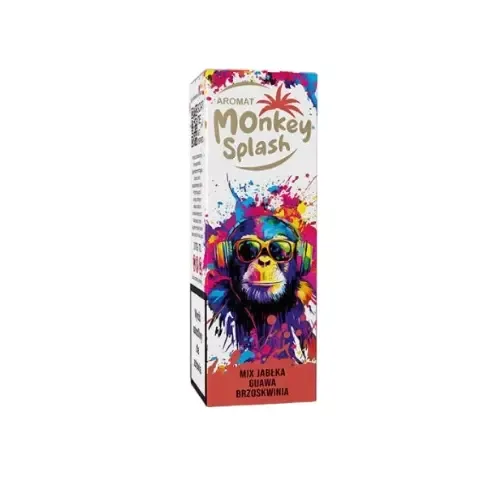 Longfill Monkey Splash 8/10ml - Mix Jabłka Guawa Brzoskwinia