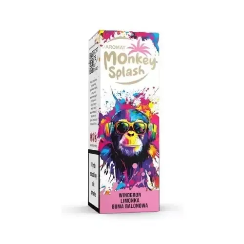Longfill Monkey Splash 8/10ml - Winogron Limonka Guma Balonowa